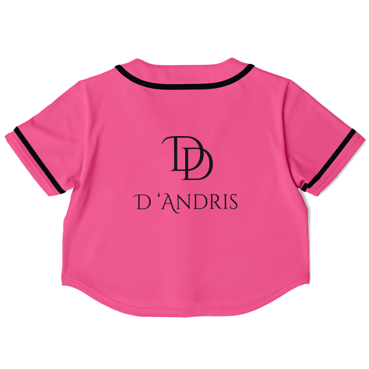 Pink Cropped Baseball Jersey