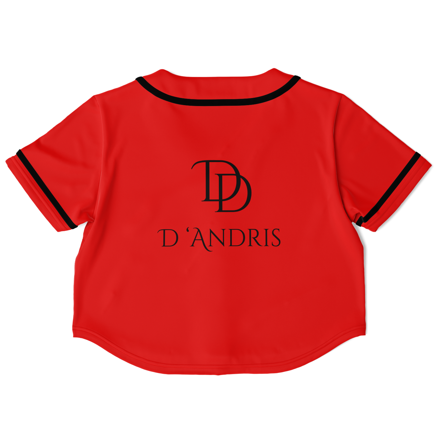 Red Cropped Baseball Jersey
