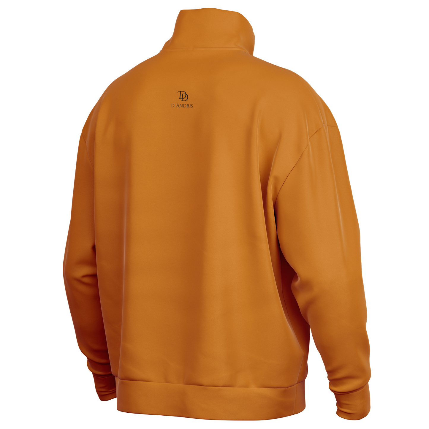 Orange Heavyweight Over-sized Quarter Zip Sweatshirt