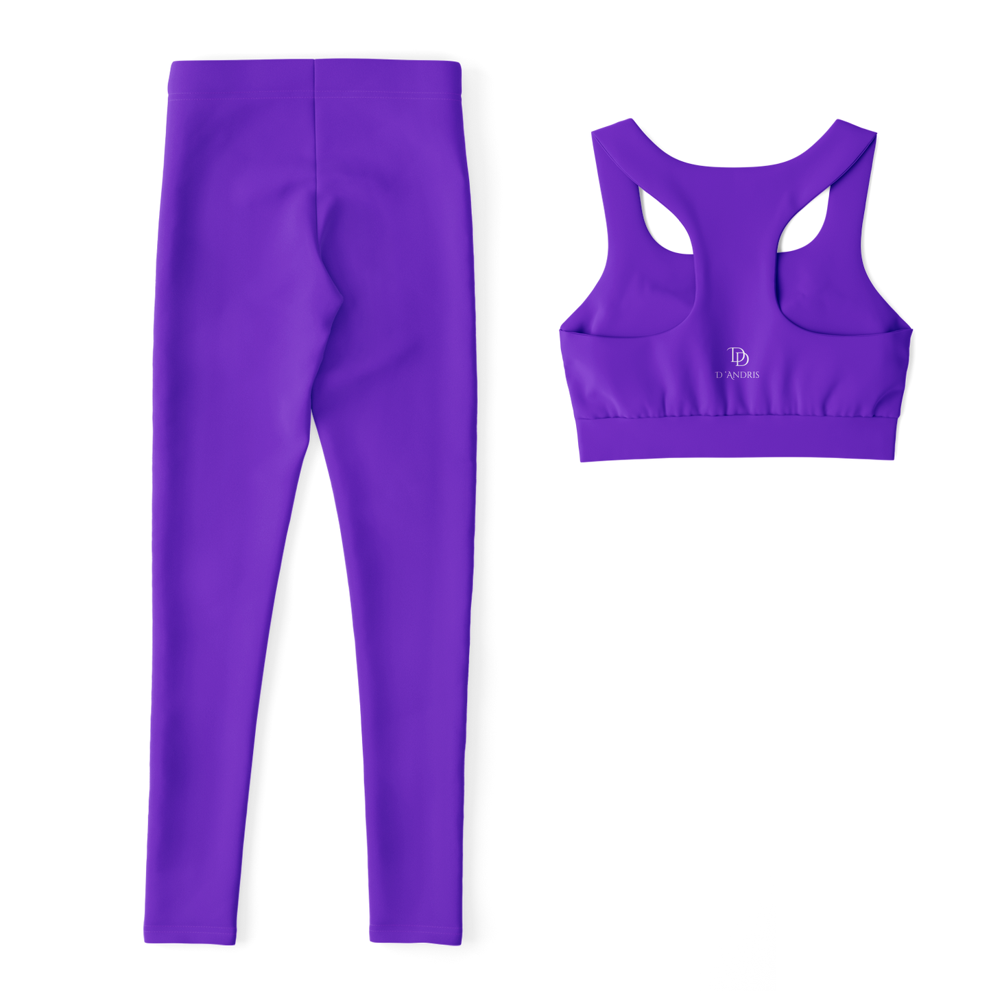 Purple Padded Sports Bra & Leggings