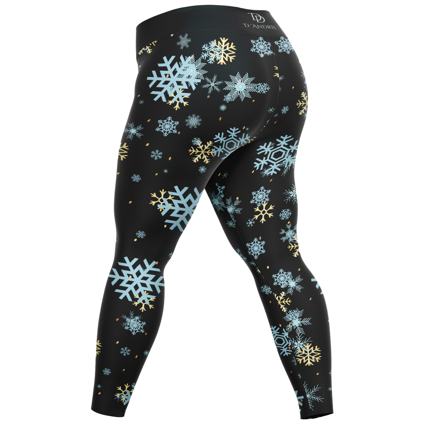 Black Snowfall Christmas Plus-size Legging