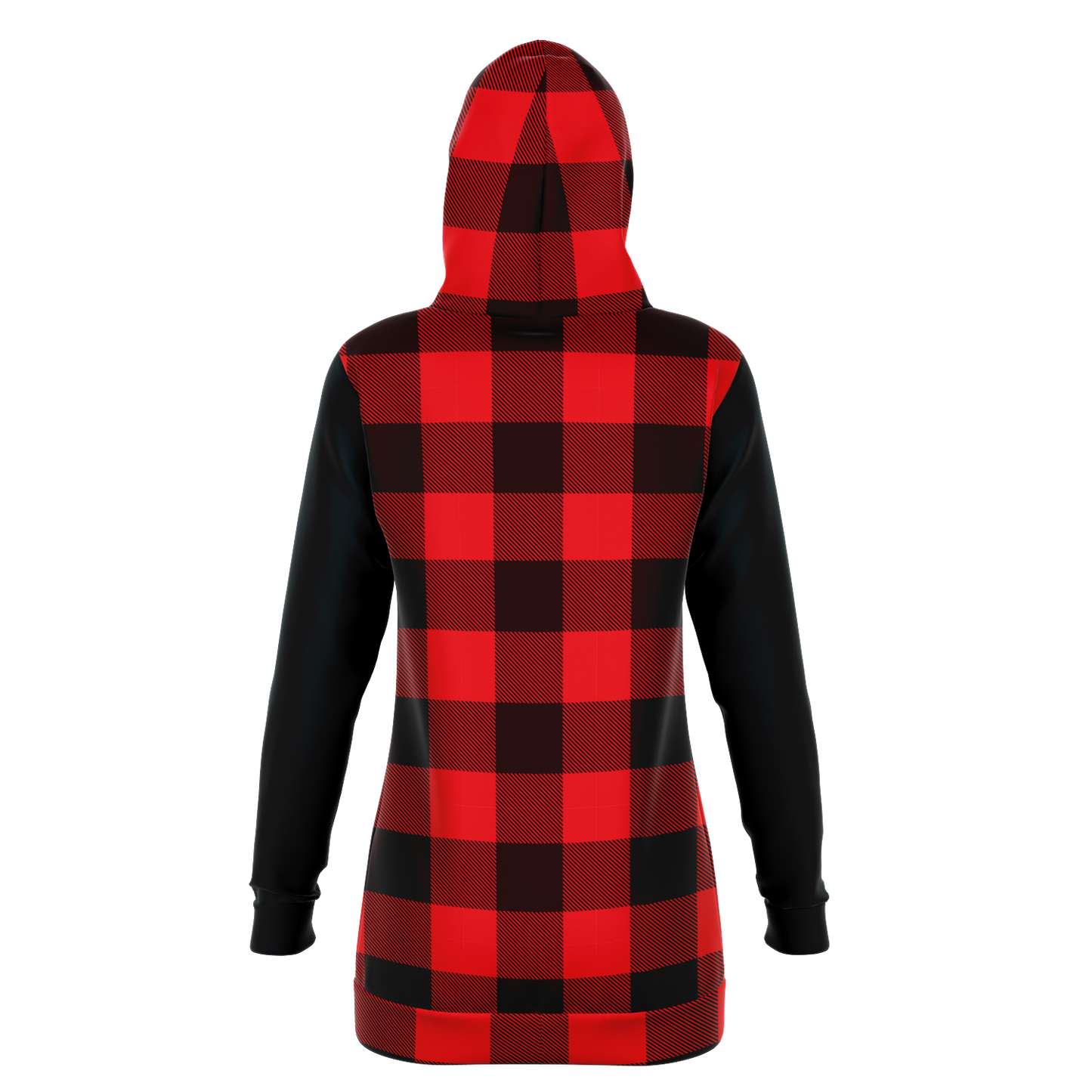 Plaid Longline Hoodie