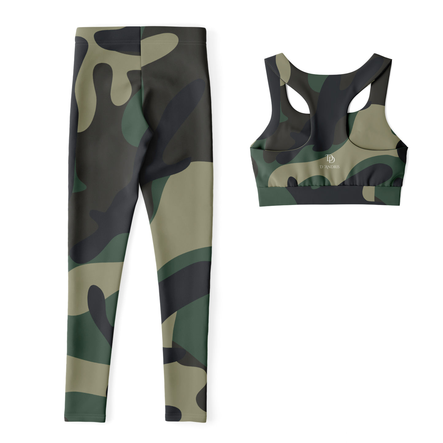 Camo Padded Sports Bra & Leggings