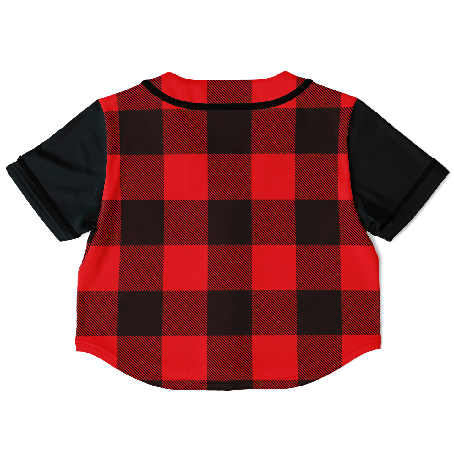 Plaid Cropped Baseball Jersey