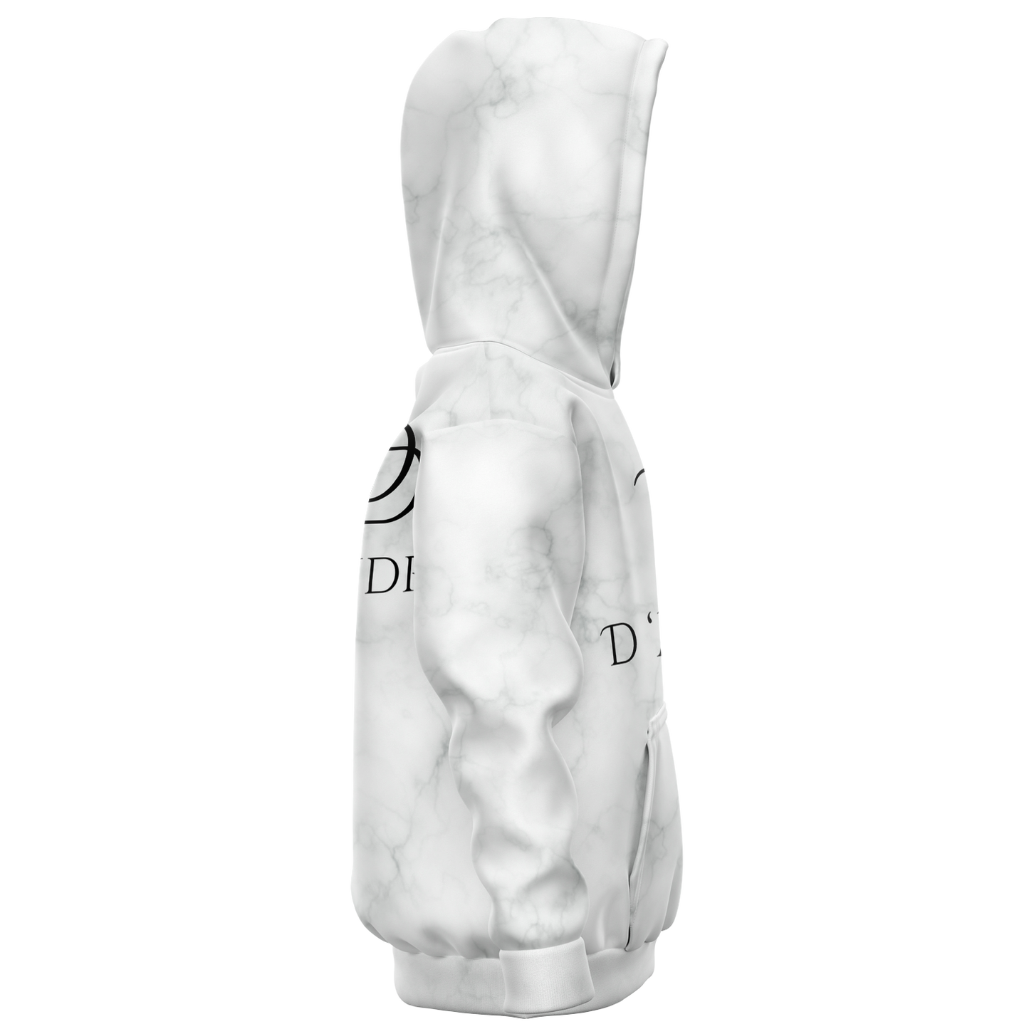 White Marble Kids Hoodie