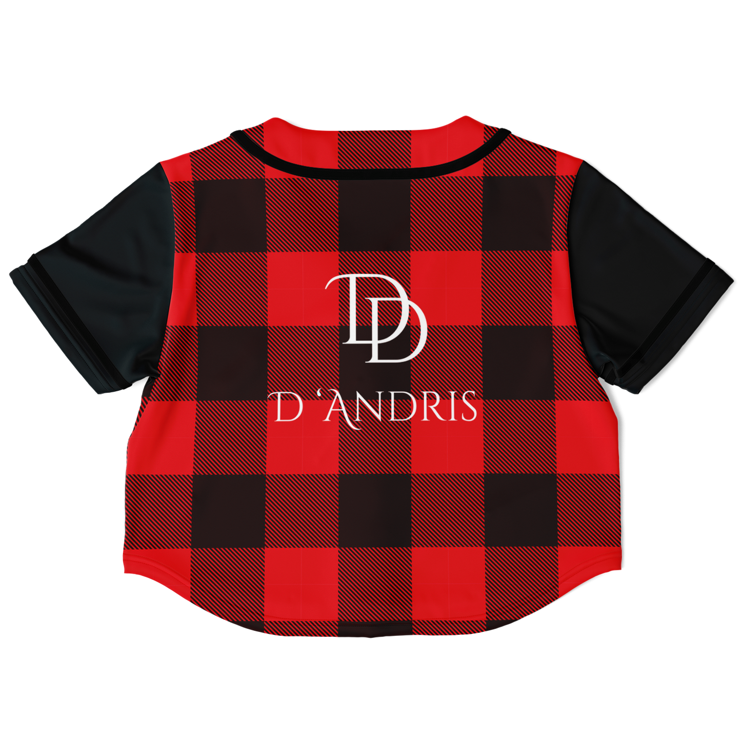 Plaid Cropped Baseball Jersey