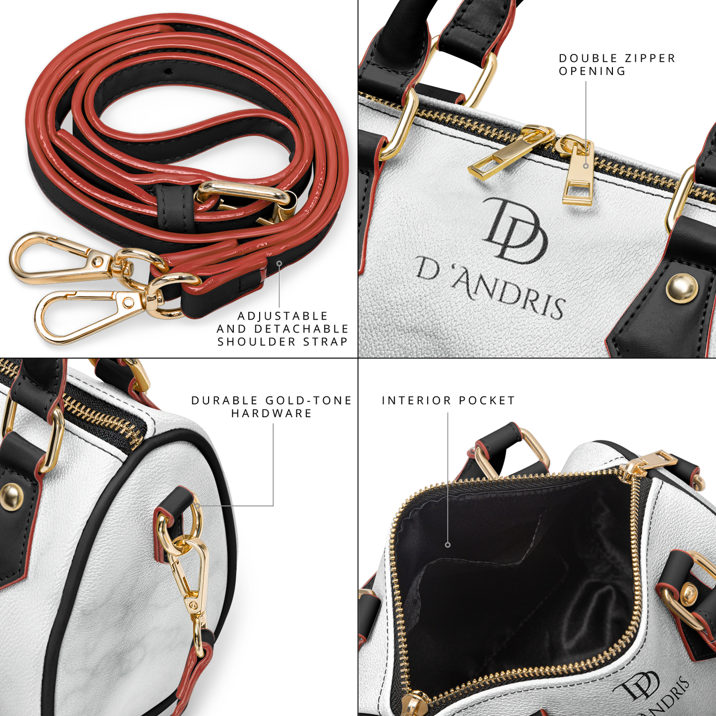 White marble Cross-body Handbag