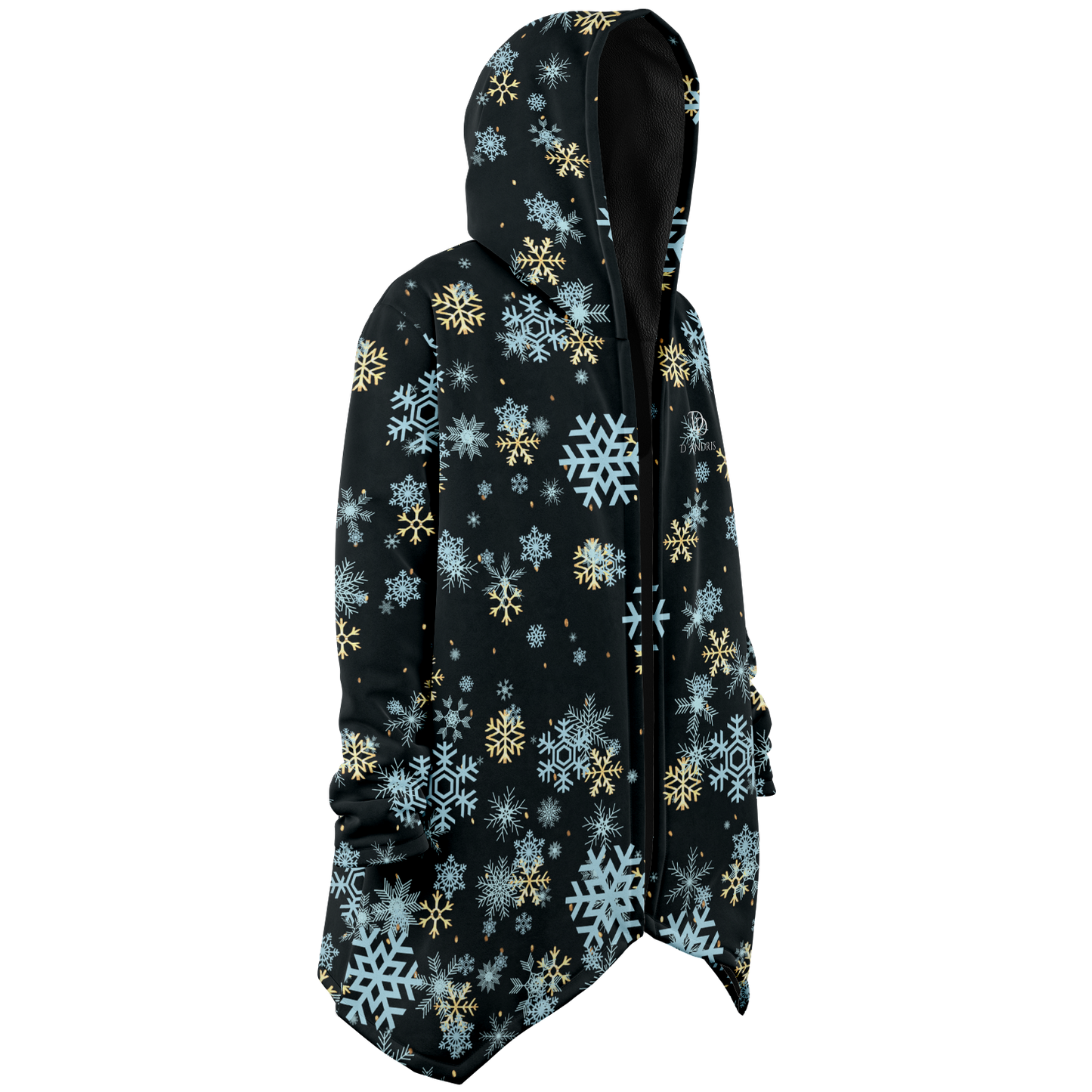 Black Snowfall Christmas Cloak