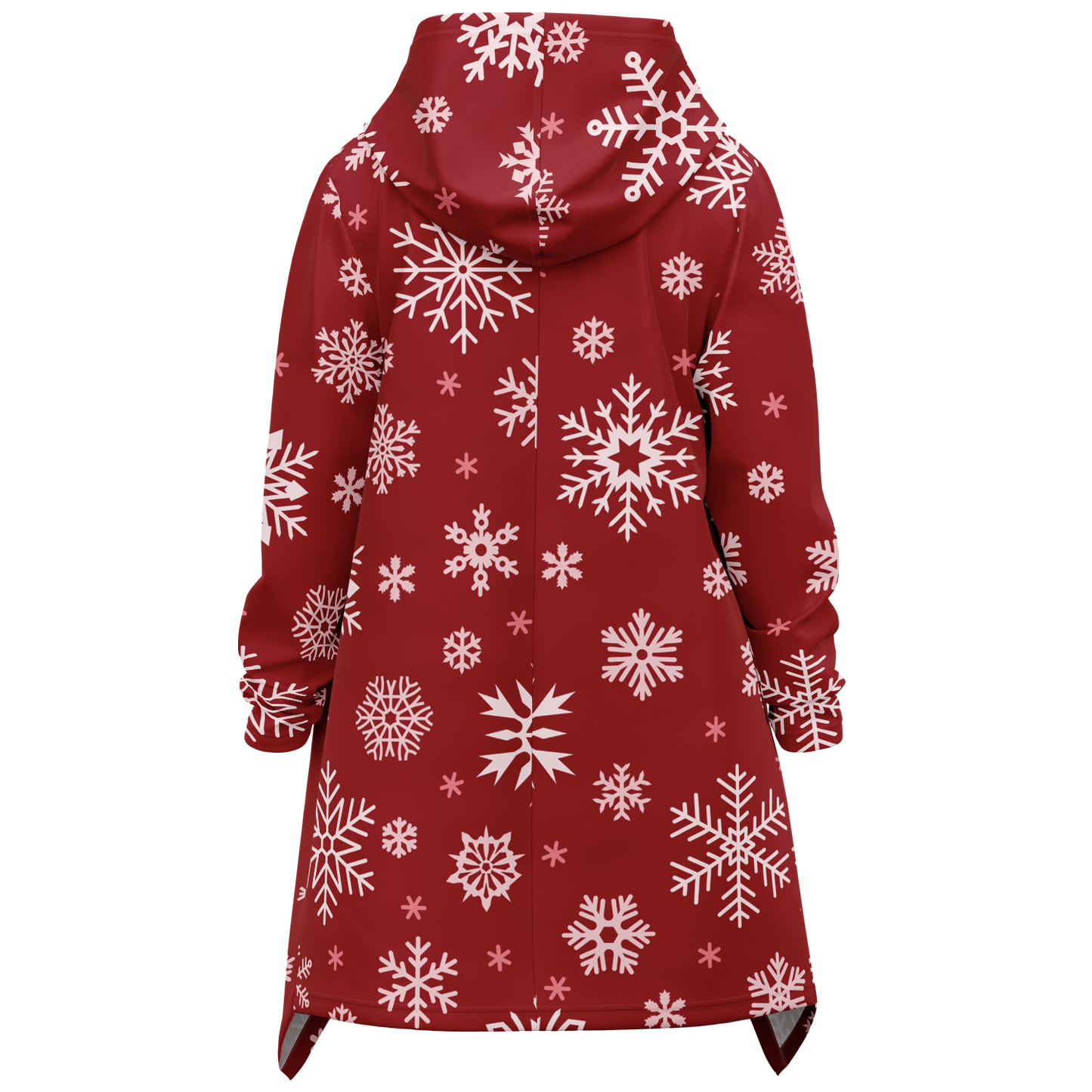Red Snowfall Christmas Heavyweight Elongated Cloak