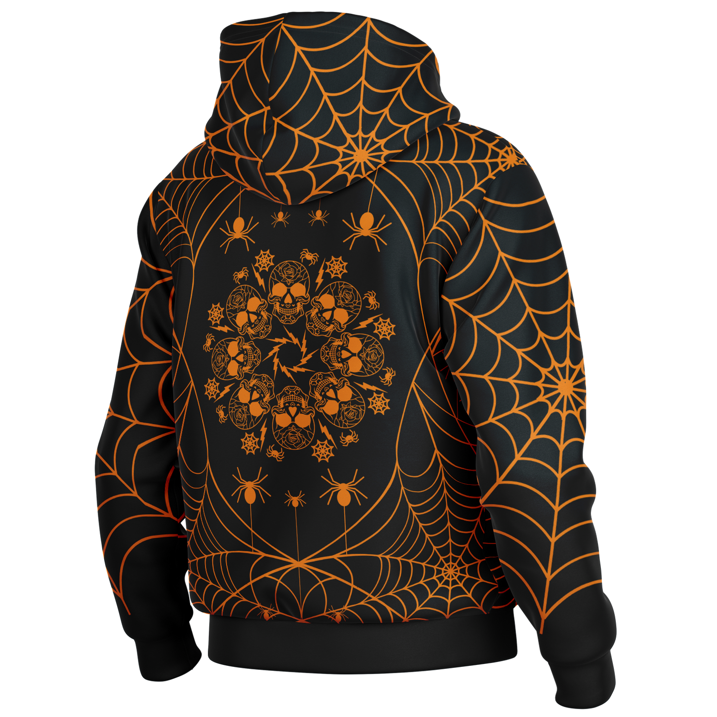 Halloween Web Hooded Baseball Jacket