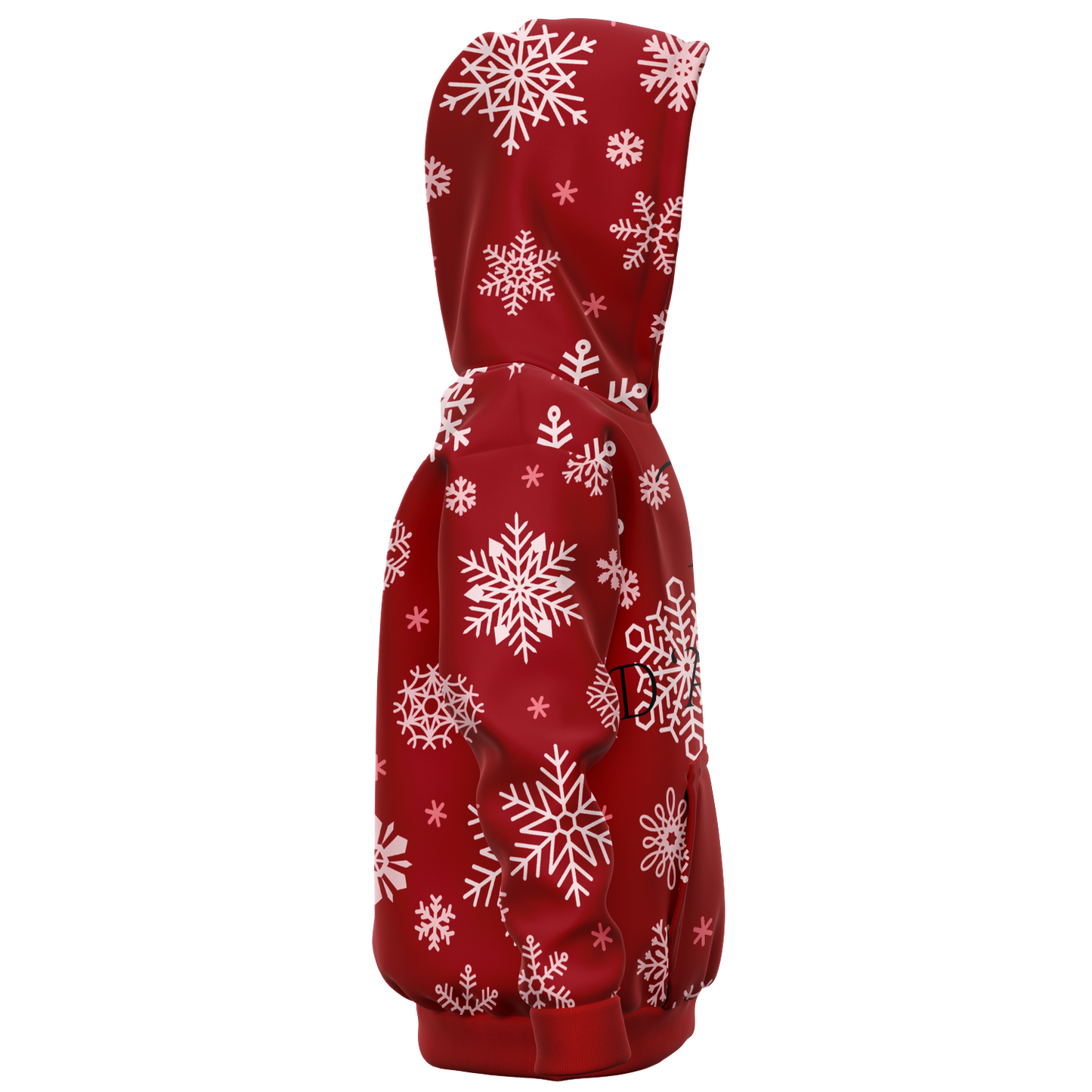 Red Snowfall Christmas Kids/Youth Hoodie