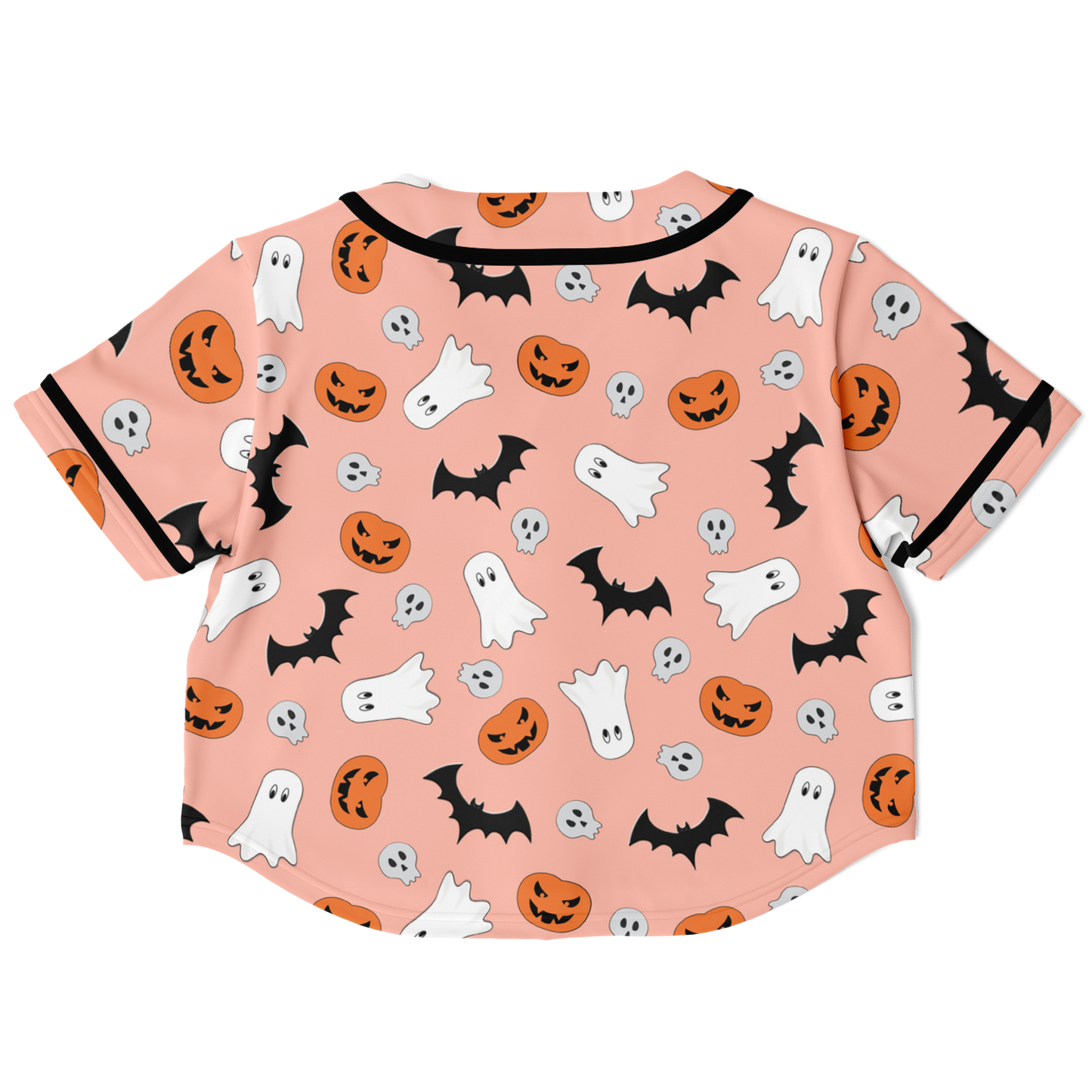 Halloween Boo Cropped Baseball Jersey