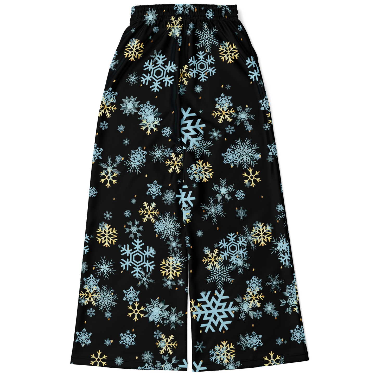 Black Snowfall Christmas Flare Jogger