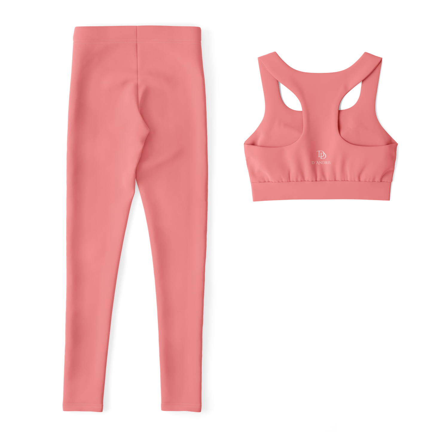 Salmon Padded Sports Bra & Leggings