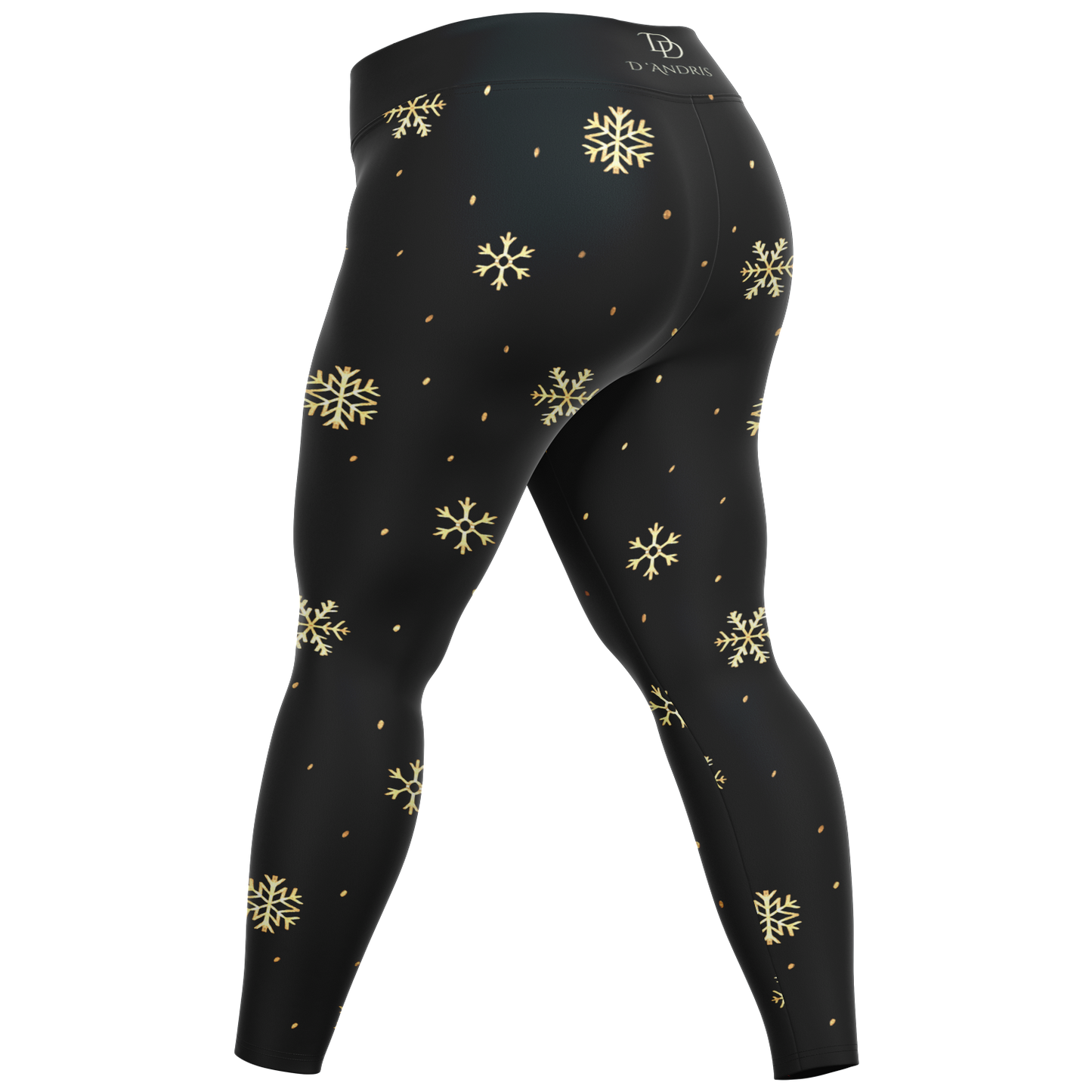 Black and Gold Christmas Plus-size Legging