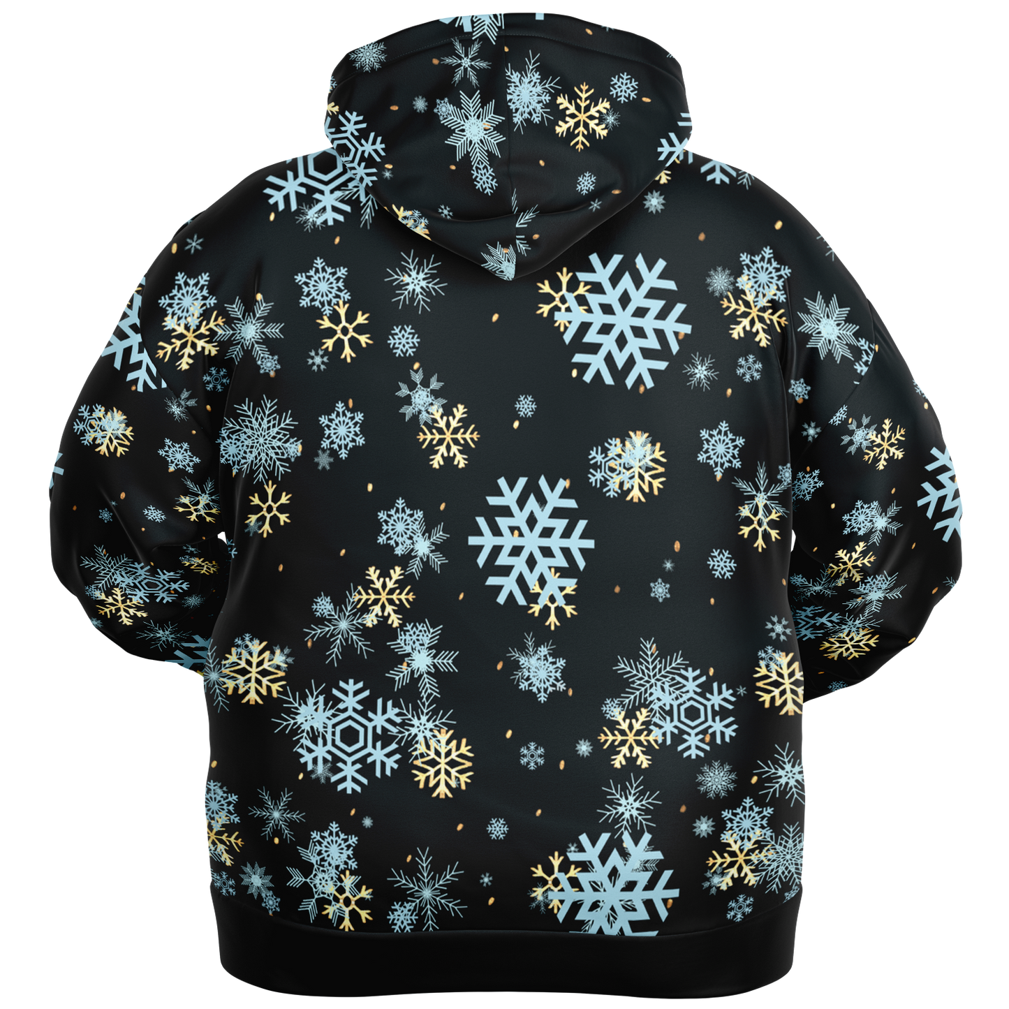 Black Snowfall Christmas Plus-size Ziphoodie