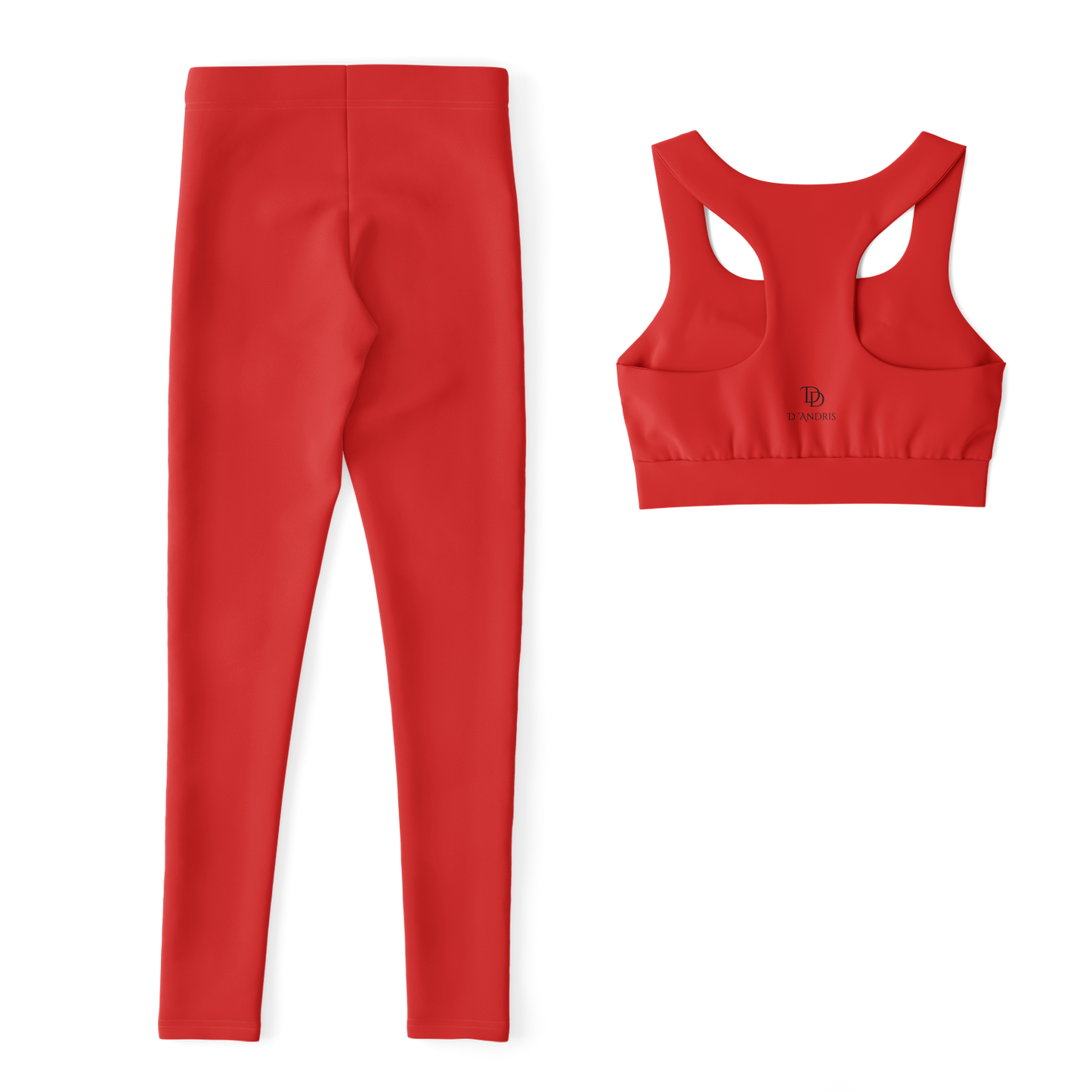 Red Padded Sports Bra & Leggings