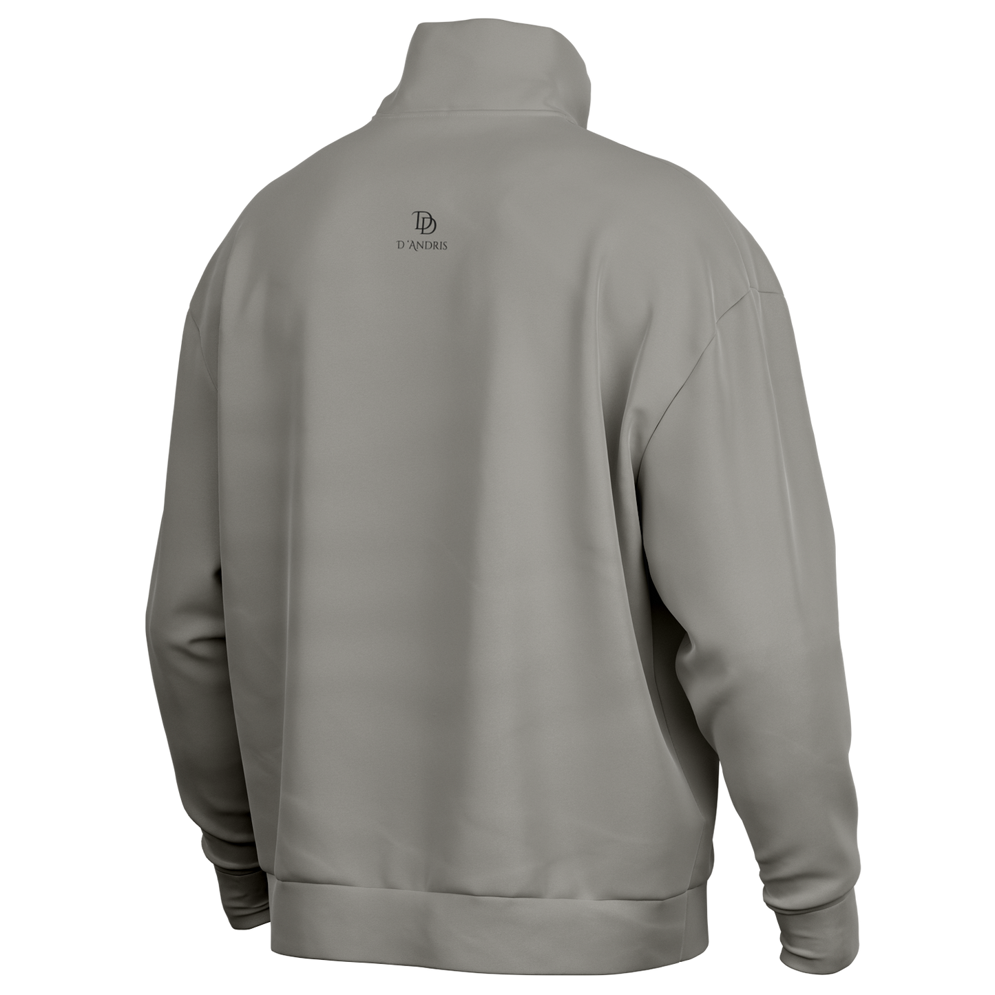 Gray Heavyweight Over-sized Quarter Zip Sweatshirt