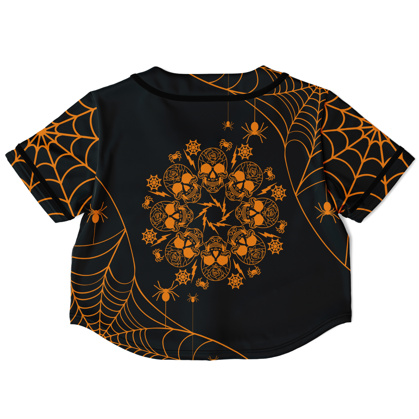 Halloween Web Cropped Baseball Jersey