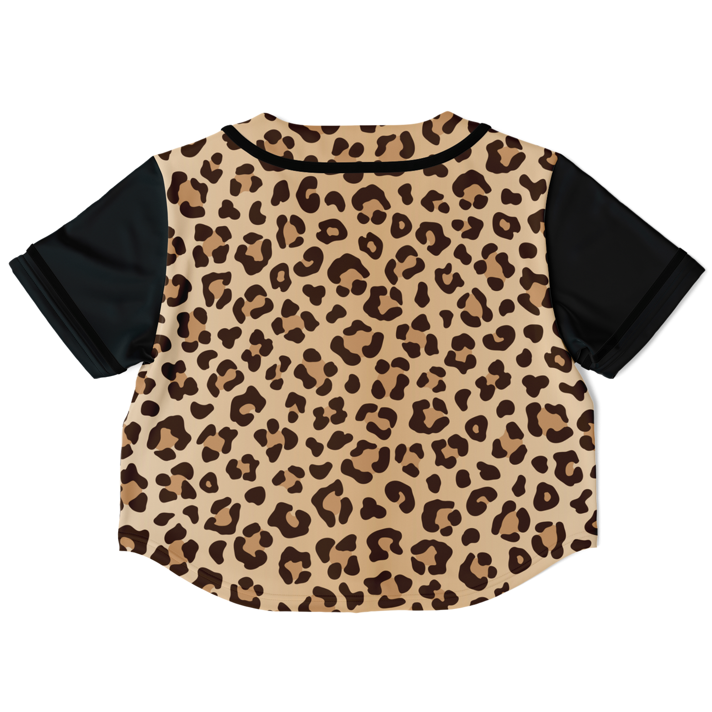 Leopard Cropped Baseball Jersey