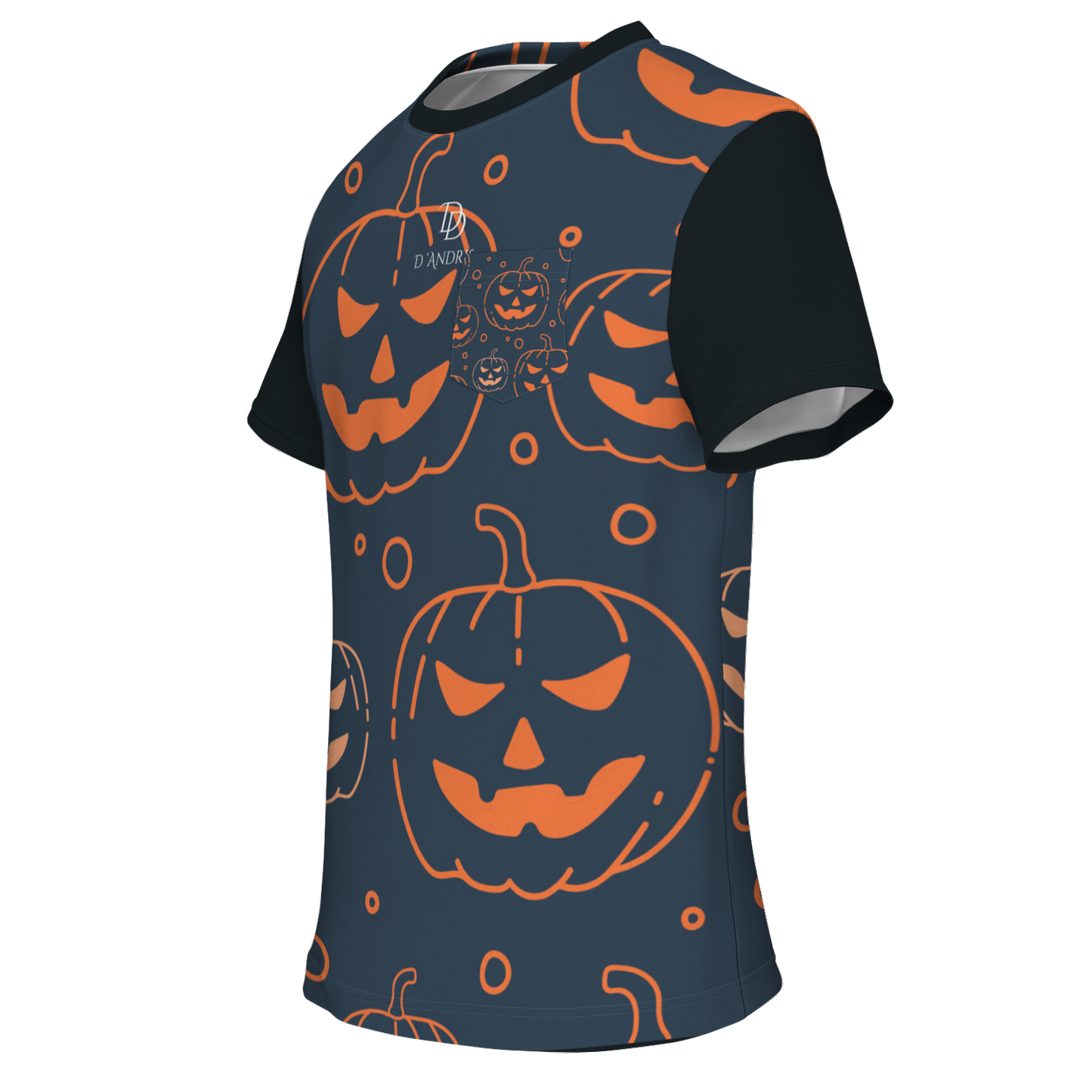 Halloween Jack-O-Lantern Pocket T-shirt