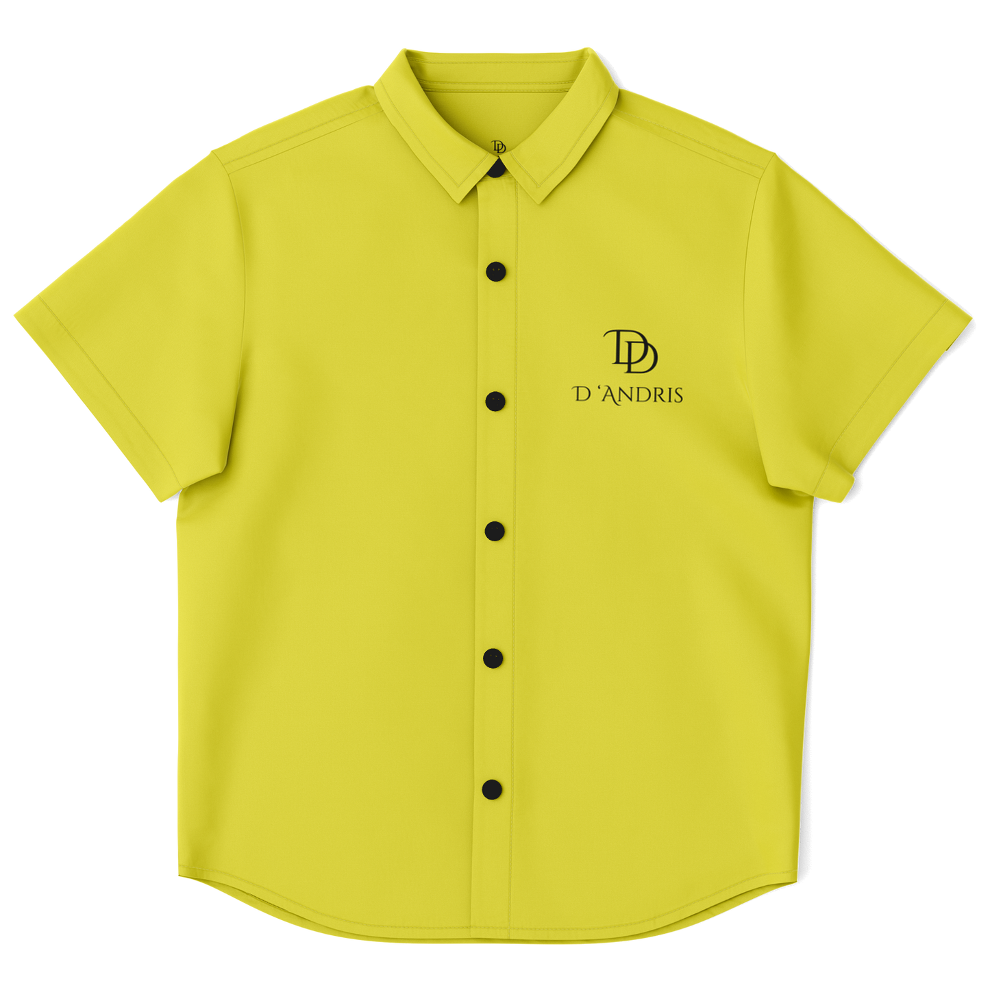 Yellow Kids/Youth Short Sleeve Button Down Shirt