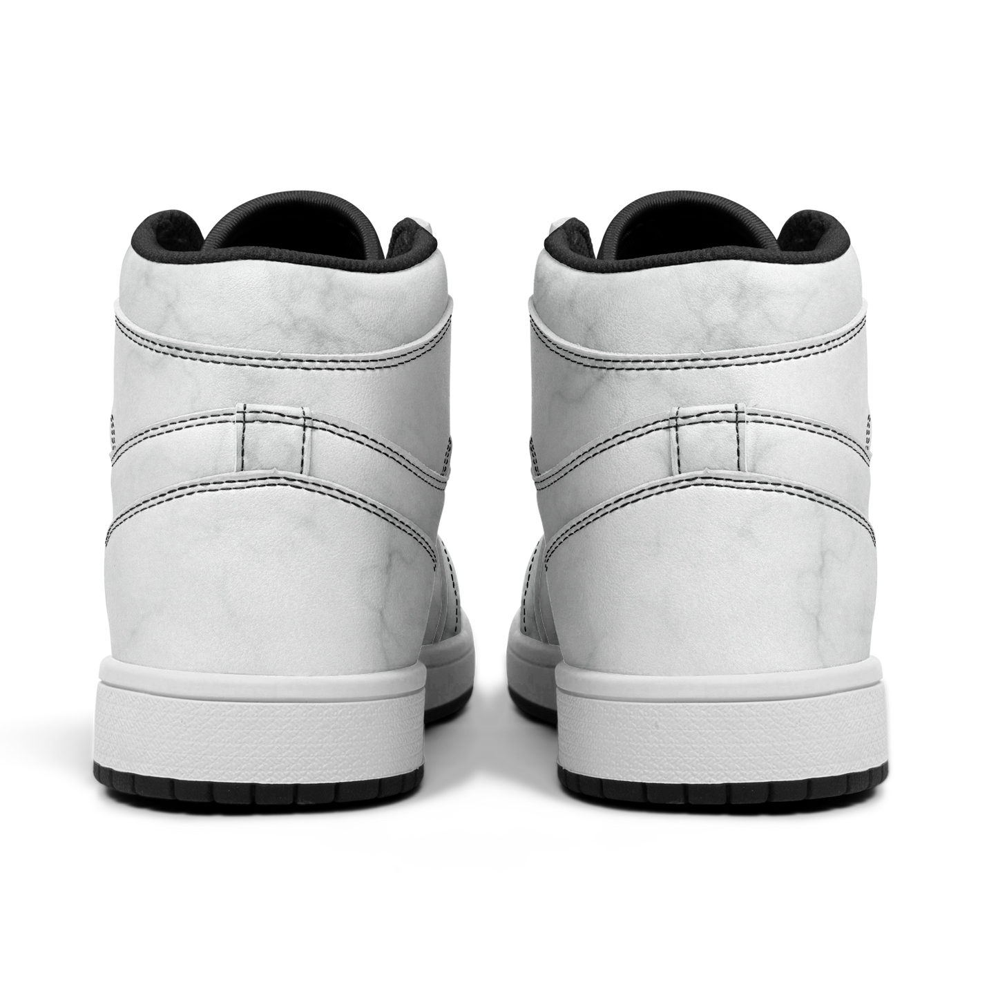 White Marble High Top Shoes