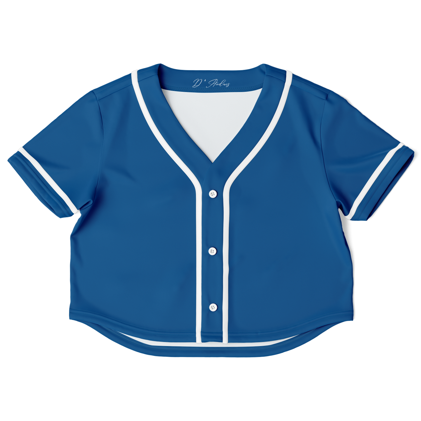 Blue Cropped Baseball Jersey