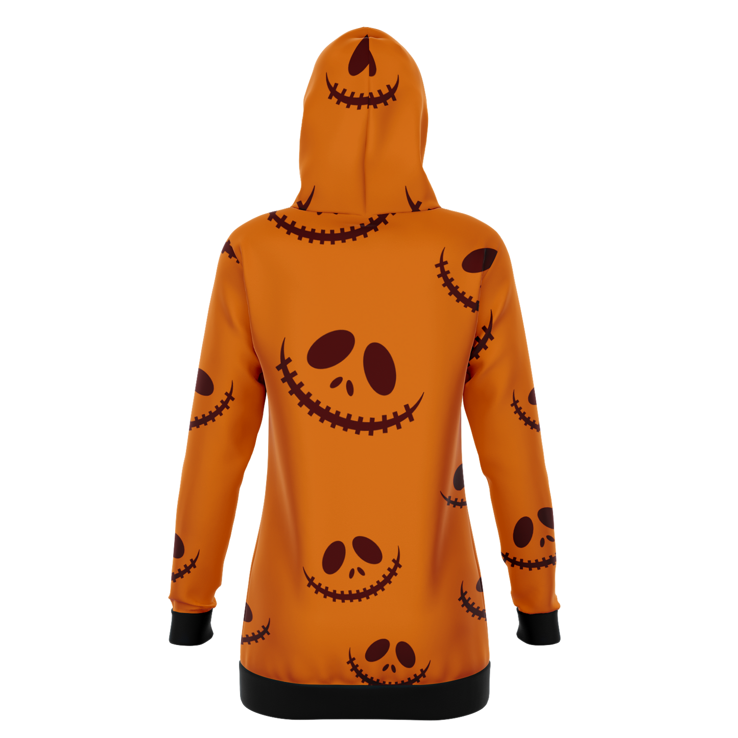 Halloween Jack's Smile Longline Hoodie