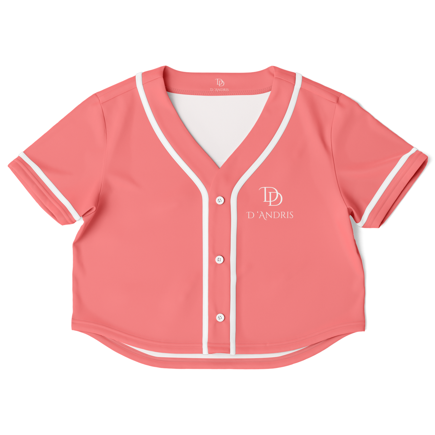 Salmon Cropped Baseball Jersey