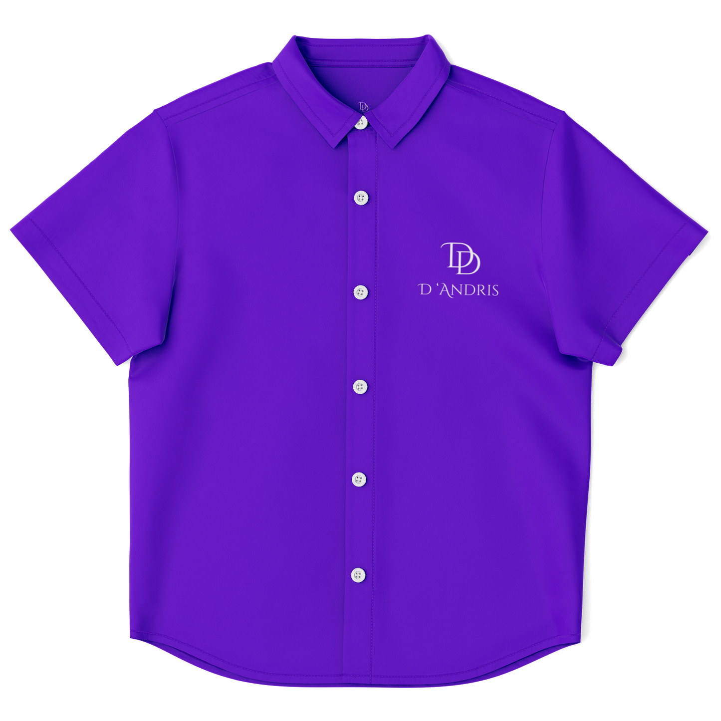 Purple Kids/Youth Short Sleeve Button Down Shirt