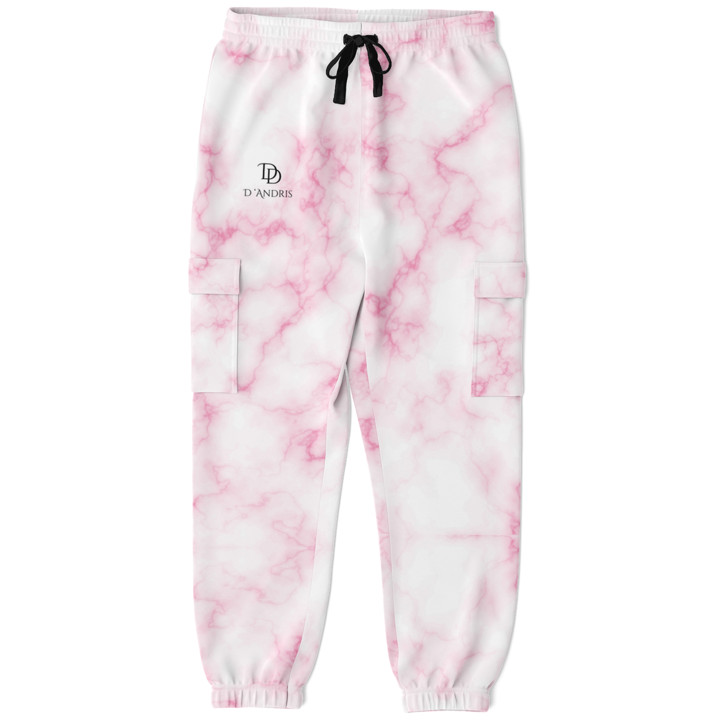 Pink Marble Cargo Sweatpants