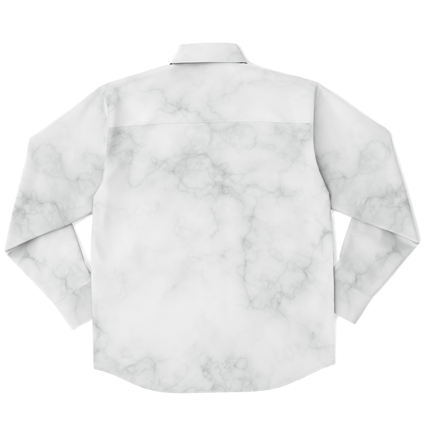 White Marble Long Sleeve Button Down Shirt