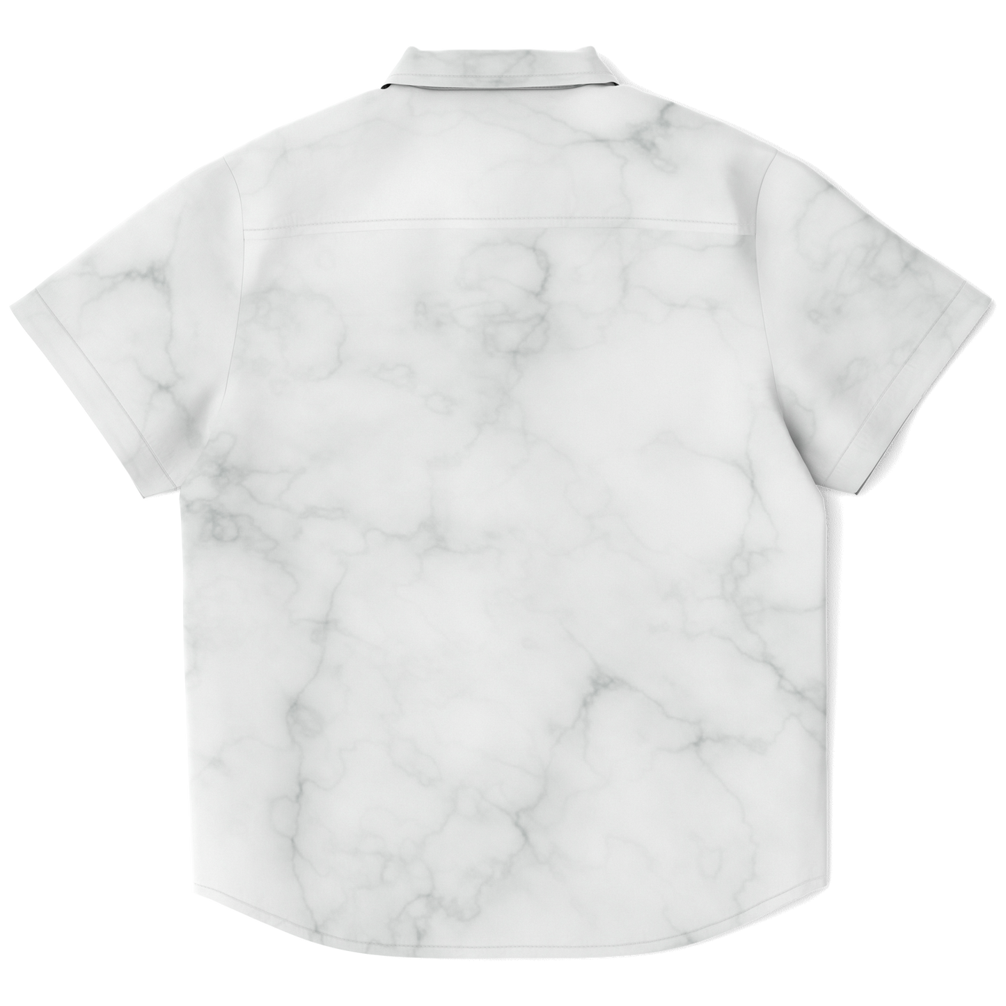 White Marble Kids/Youth Short Sleeve Button Down Shirt