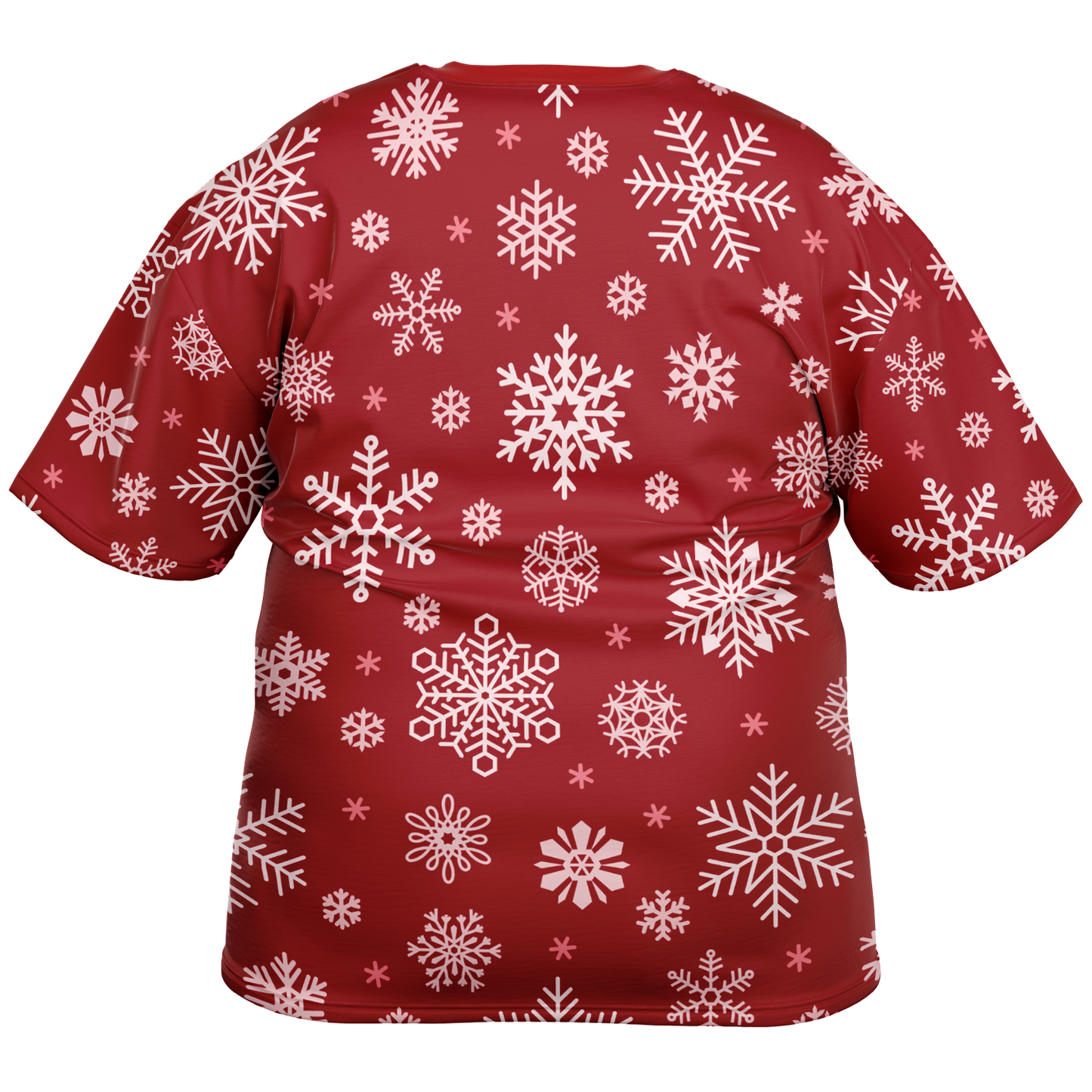 Red Snowfall Christmas Plus-size T-Shirt