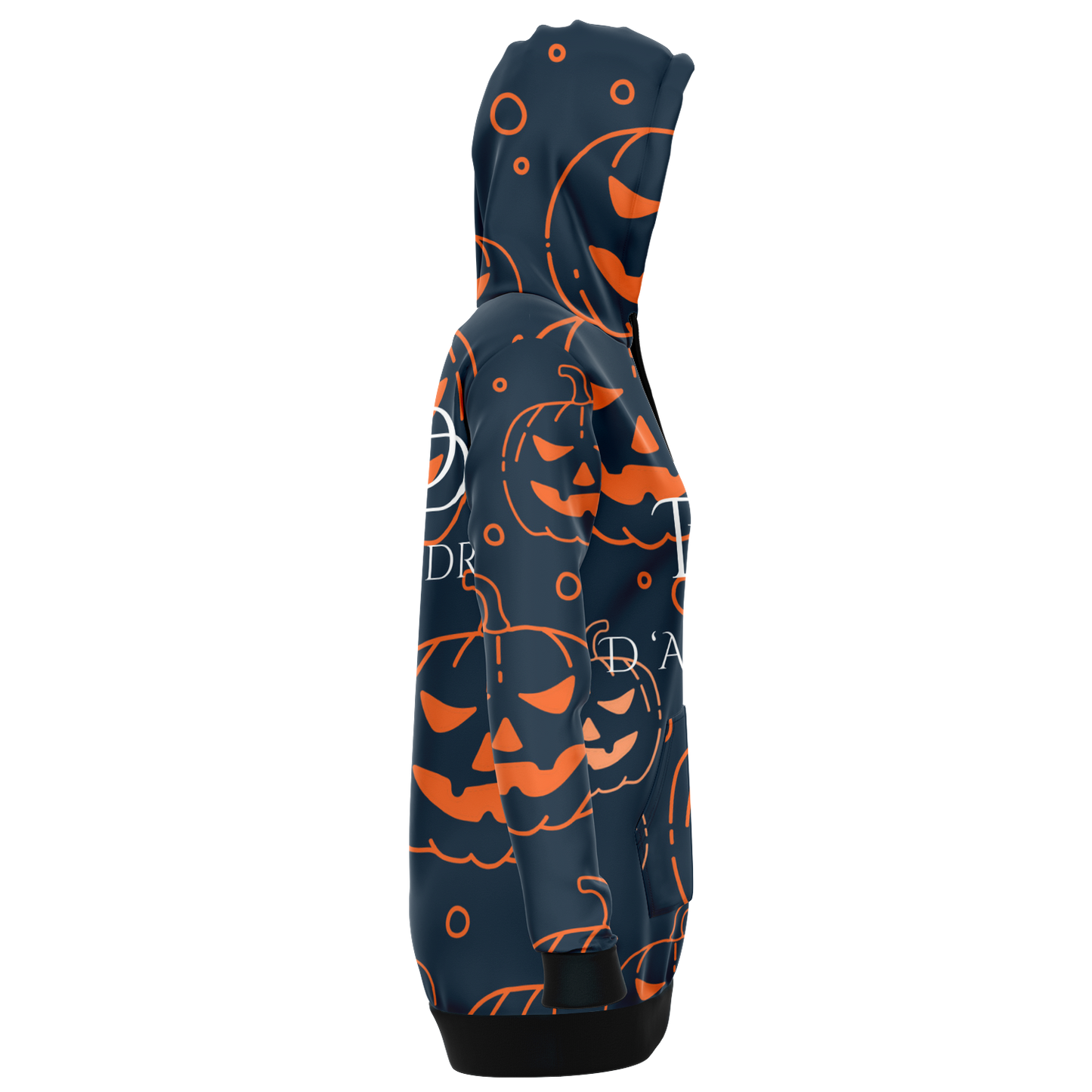 Halloween Jack-O-Lantern Longline Hoodie