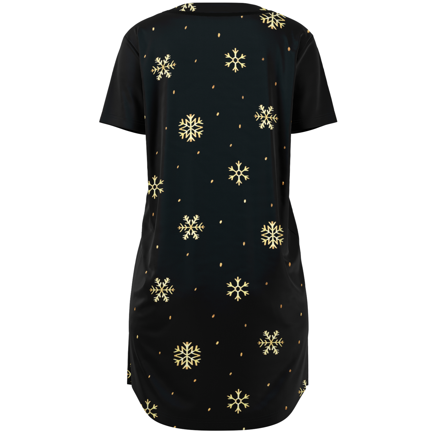 Black & Gold Christmas Baseball Jersey Dress
