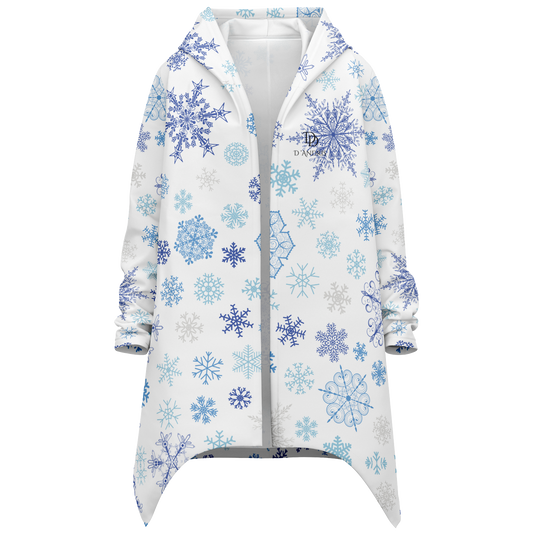 White Snowfall Christmas Heavyweight Elongated Cloak