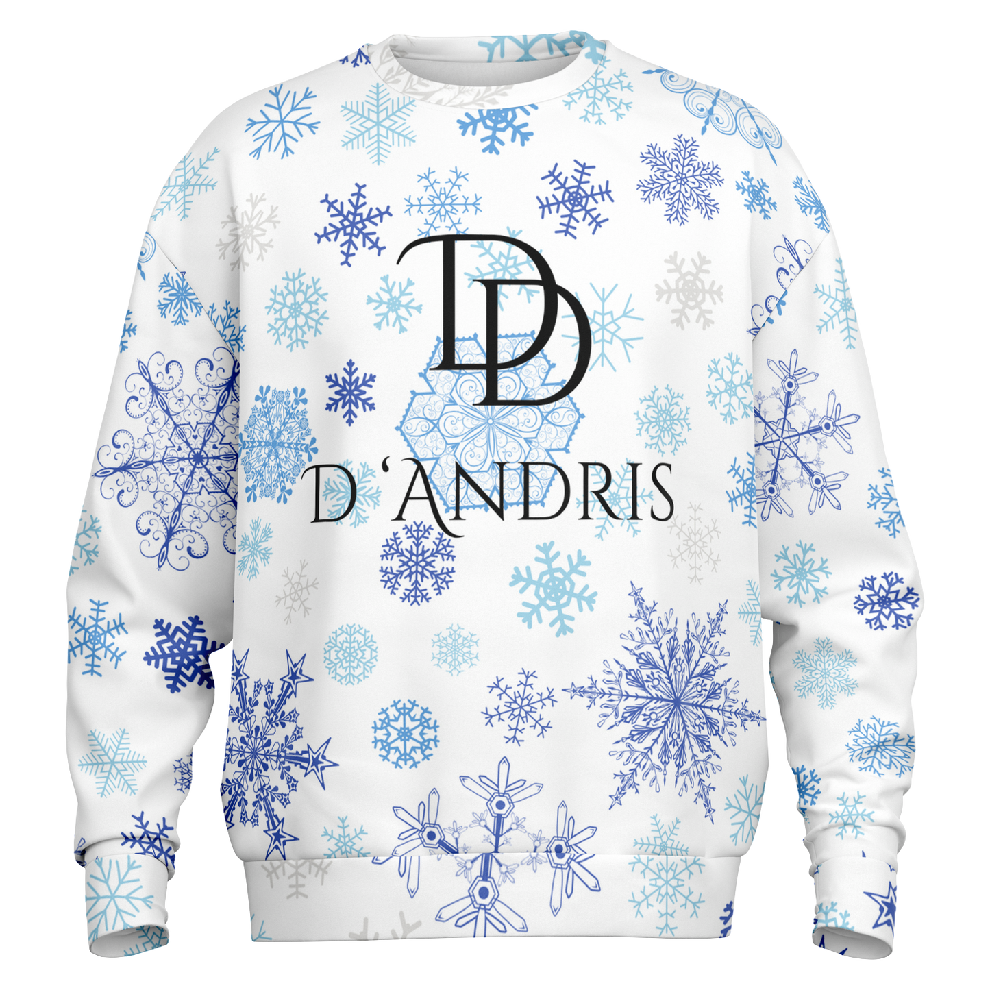 White Snowfall Christmas Heavyweight Oversized Sweatshirt