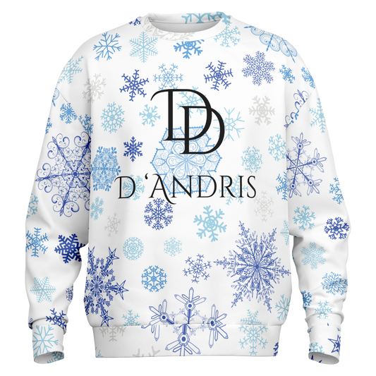 White Snowfall Christmas Heavyweight Oversized Sweatshirt