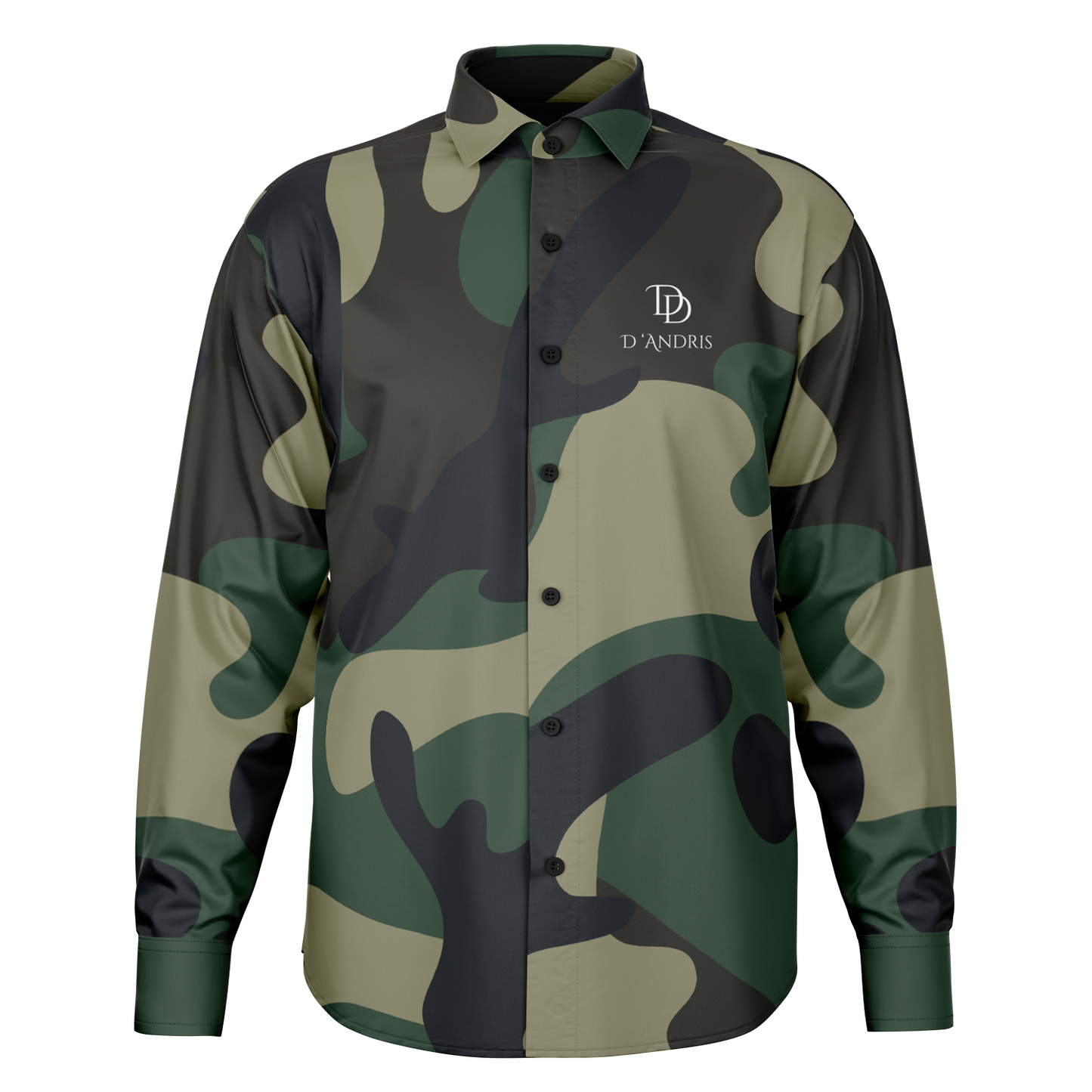 Camo Long Sleeve Button Down Shirt