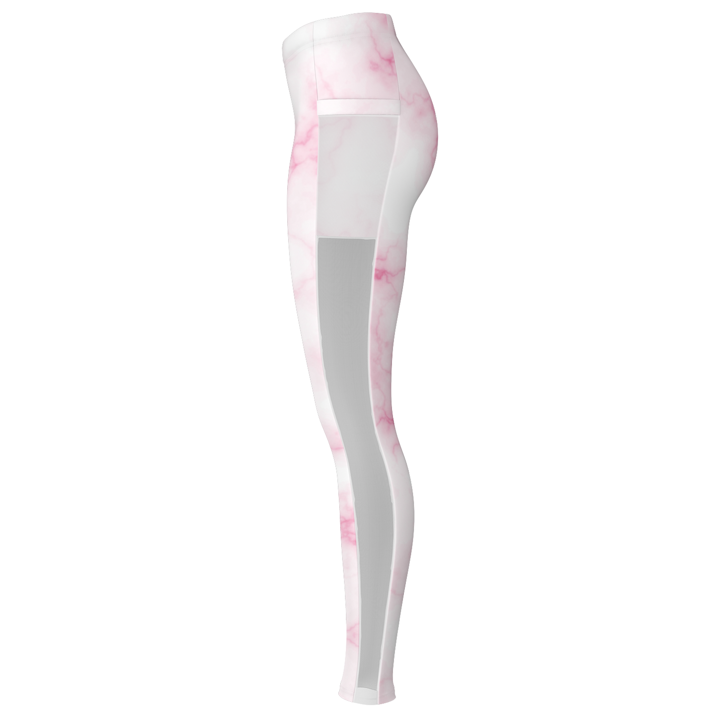 Pink Marble Mesh Pocket Legging