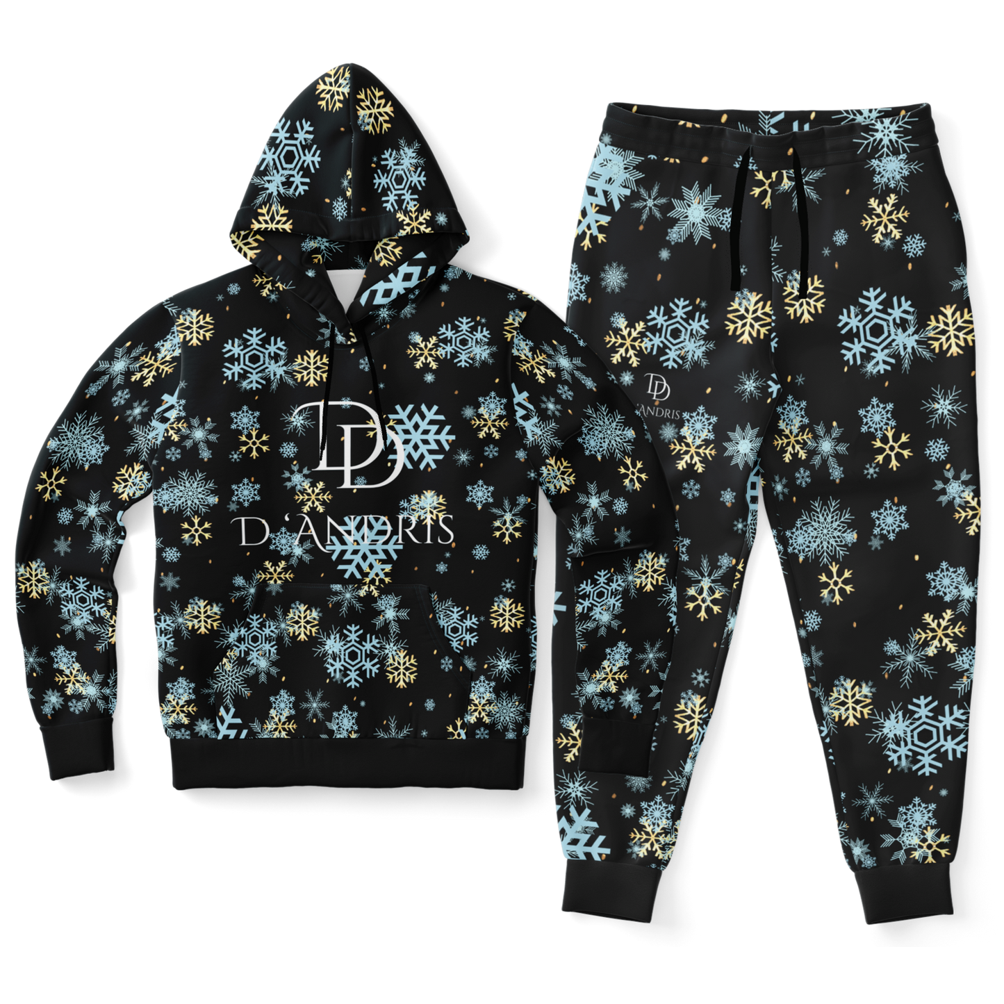 Black Snowfall Christmas Hoodie & Jogger