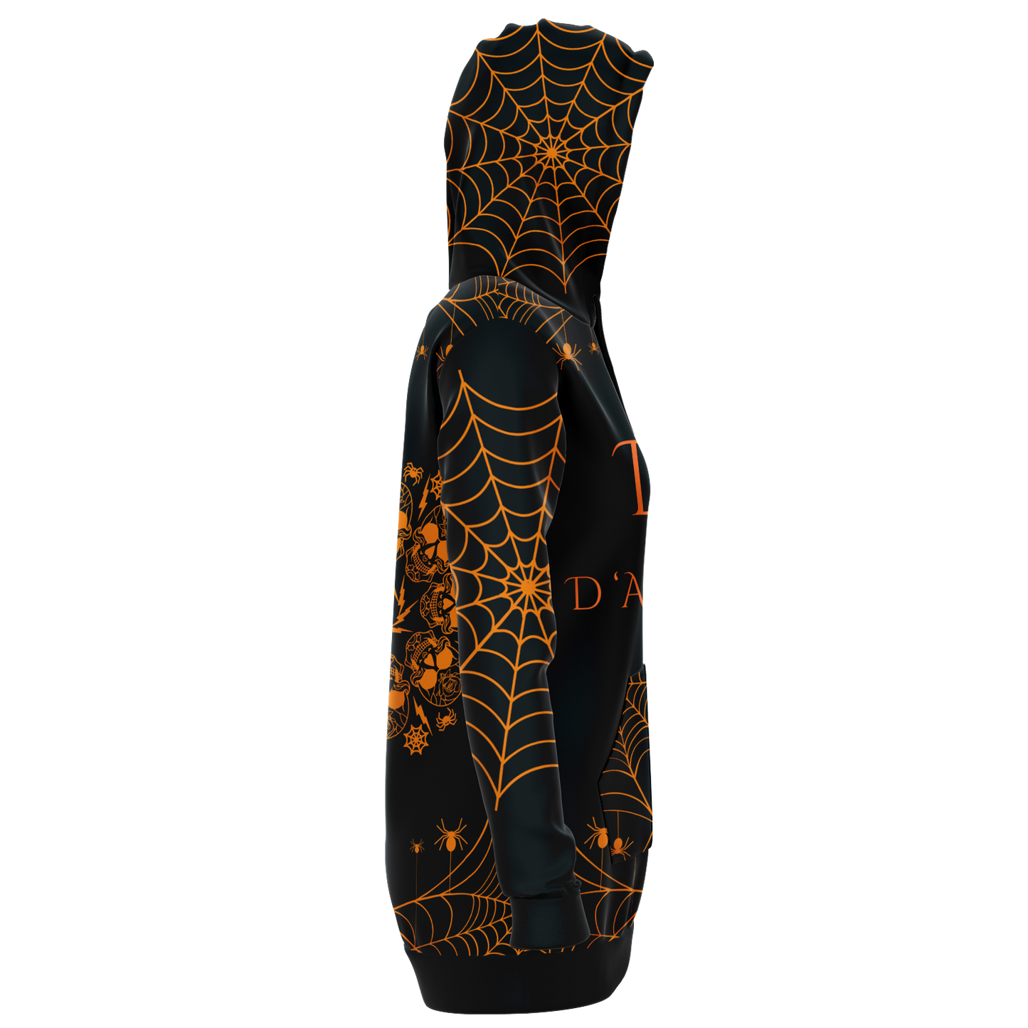 Halloween Web Longline Hoodie