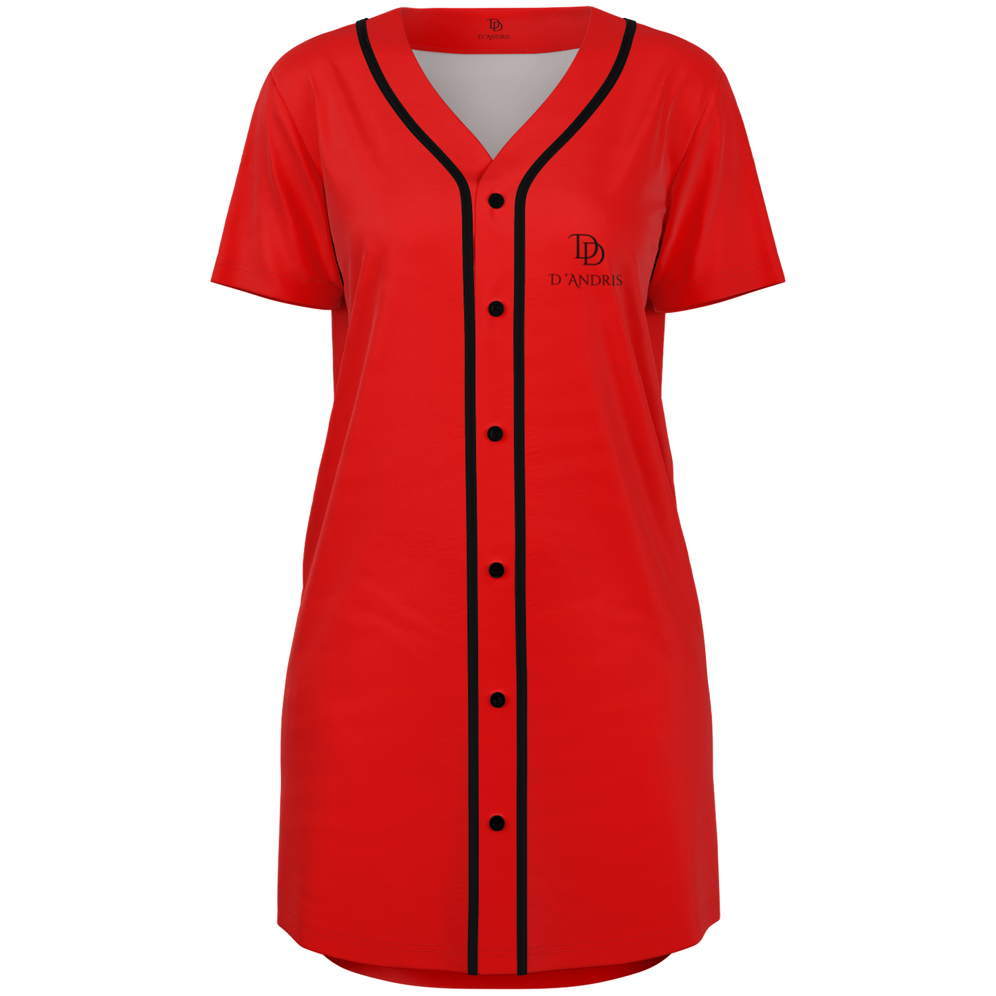 Red Baseball Jersey Dress