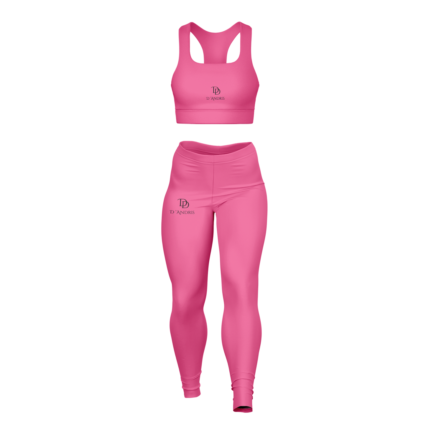 Pink Padded Sports Bra & Leggings