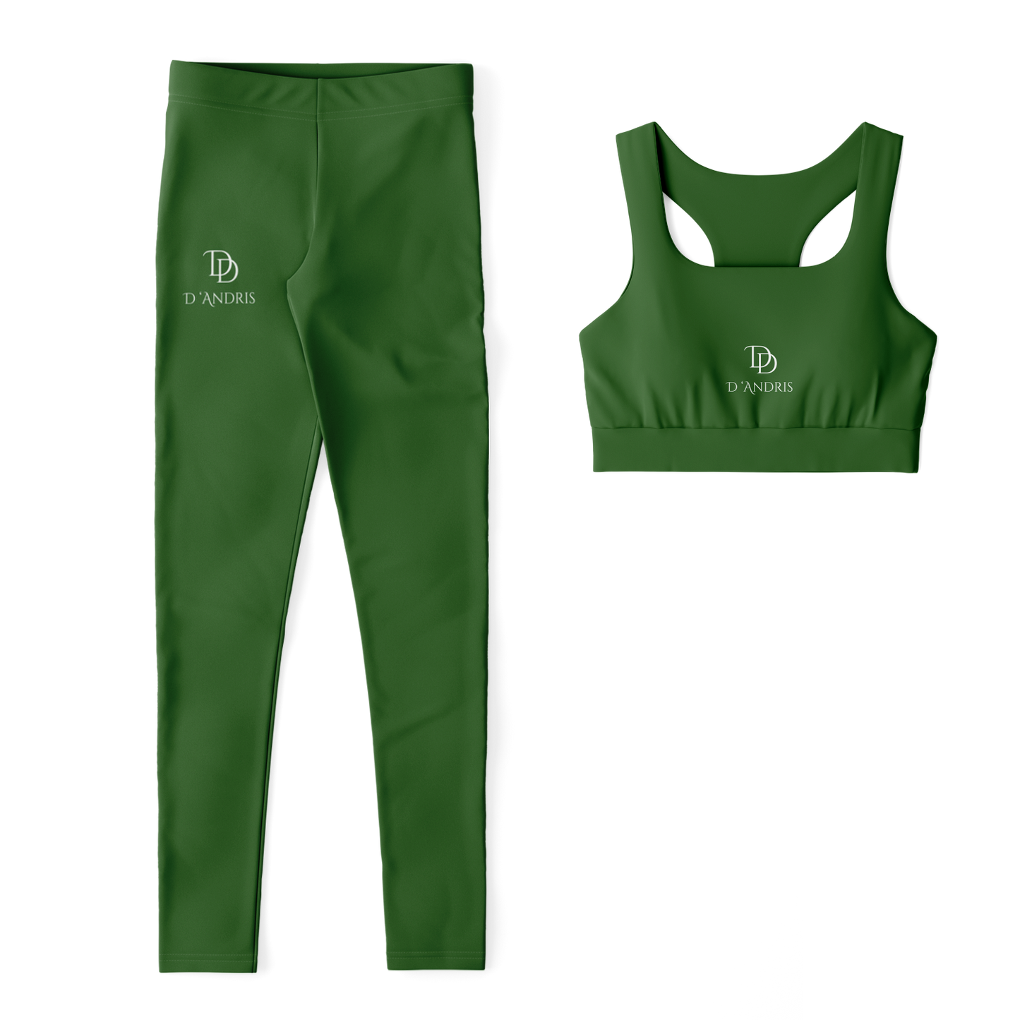 Green Padded Sports Bra & Leggings