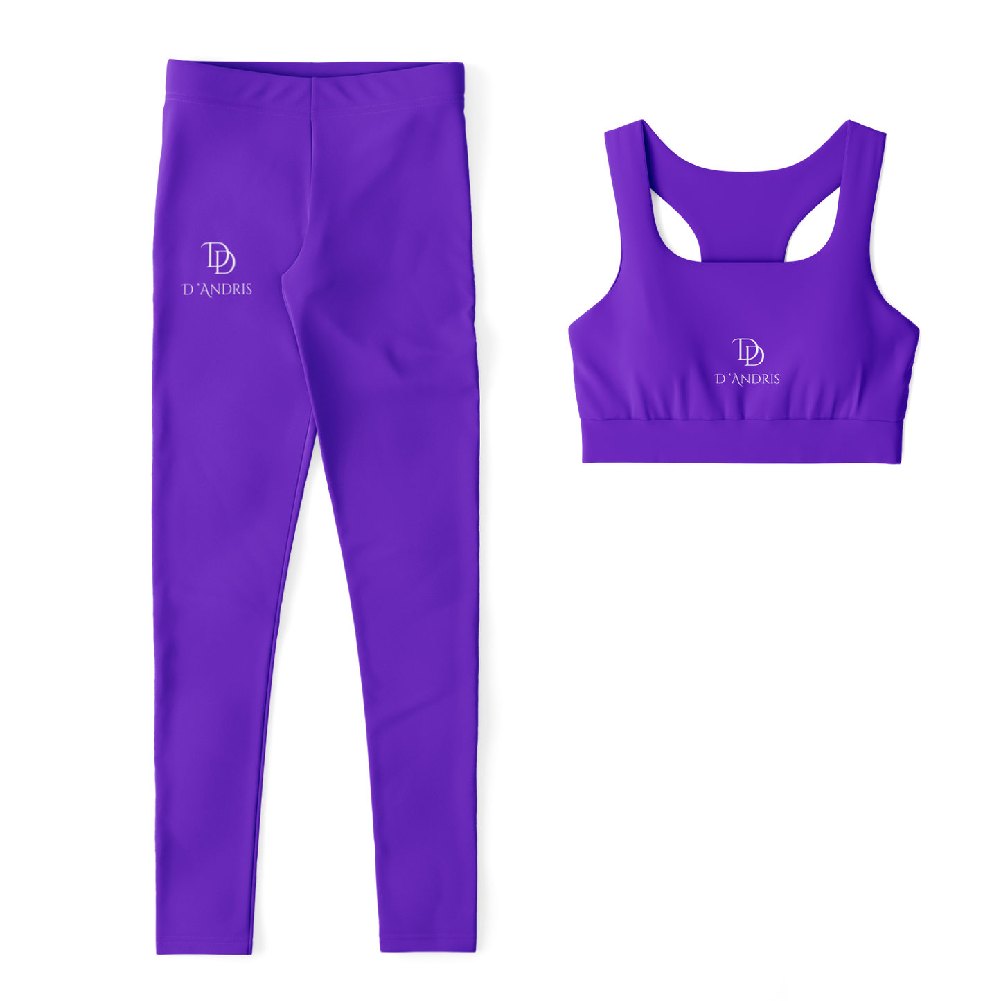 Purple Padded Sports Bra & Leggings