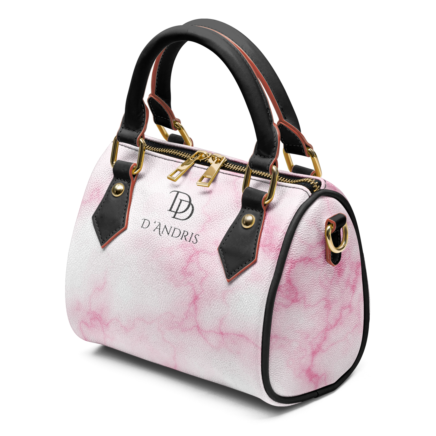 Pink Marble Cross-body Handbag