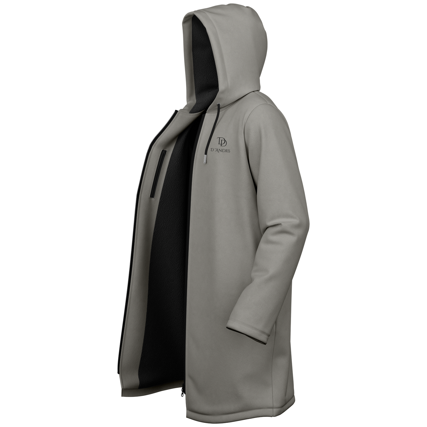 Gray Zipper Cloak